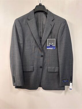 NWT Michael Strahan Collection Gray Wool Blazer Jacket Sport Coat Men’s 38R $270